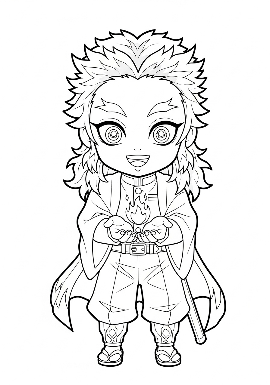 Kyojuro Rengoku coloring pages