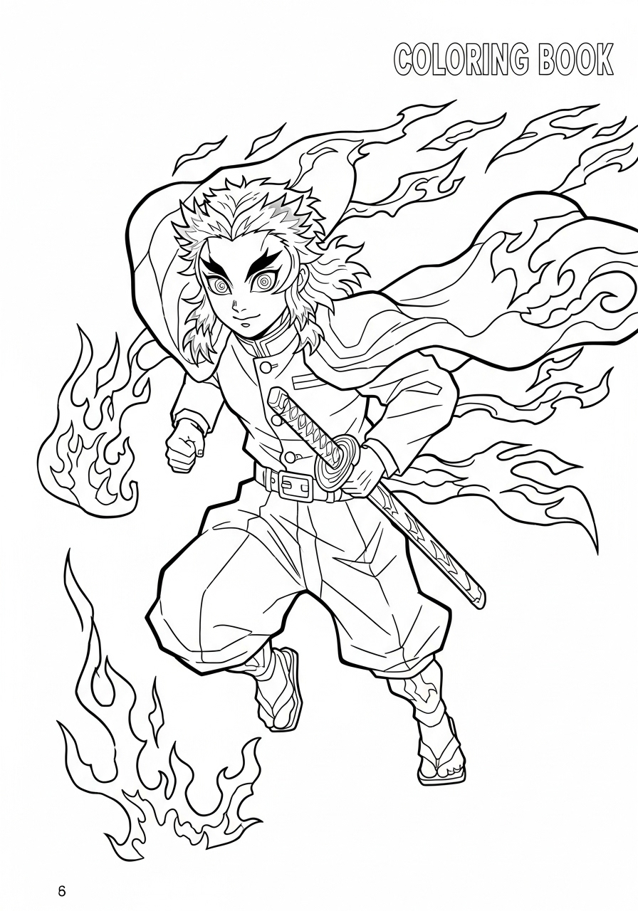 Kyojuro Rengoku coloring pages grinch