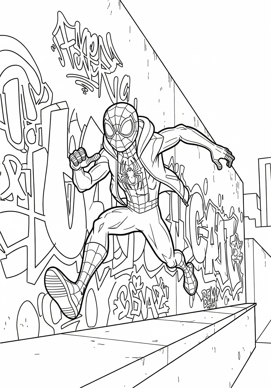 Miles Morales Coloring Pages 11 merry Miles Morales coloring pages