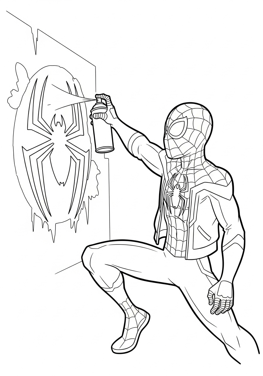 Miles Morales Coloring Pages 19 Miles Morales coloring pages for adults