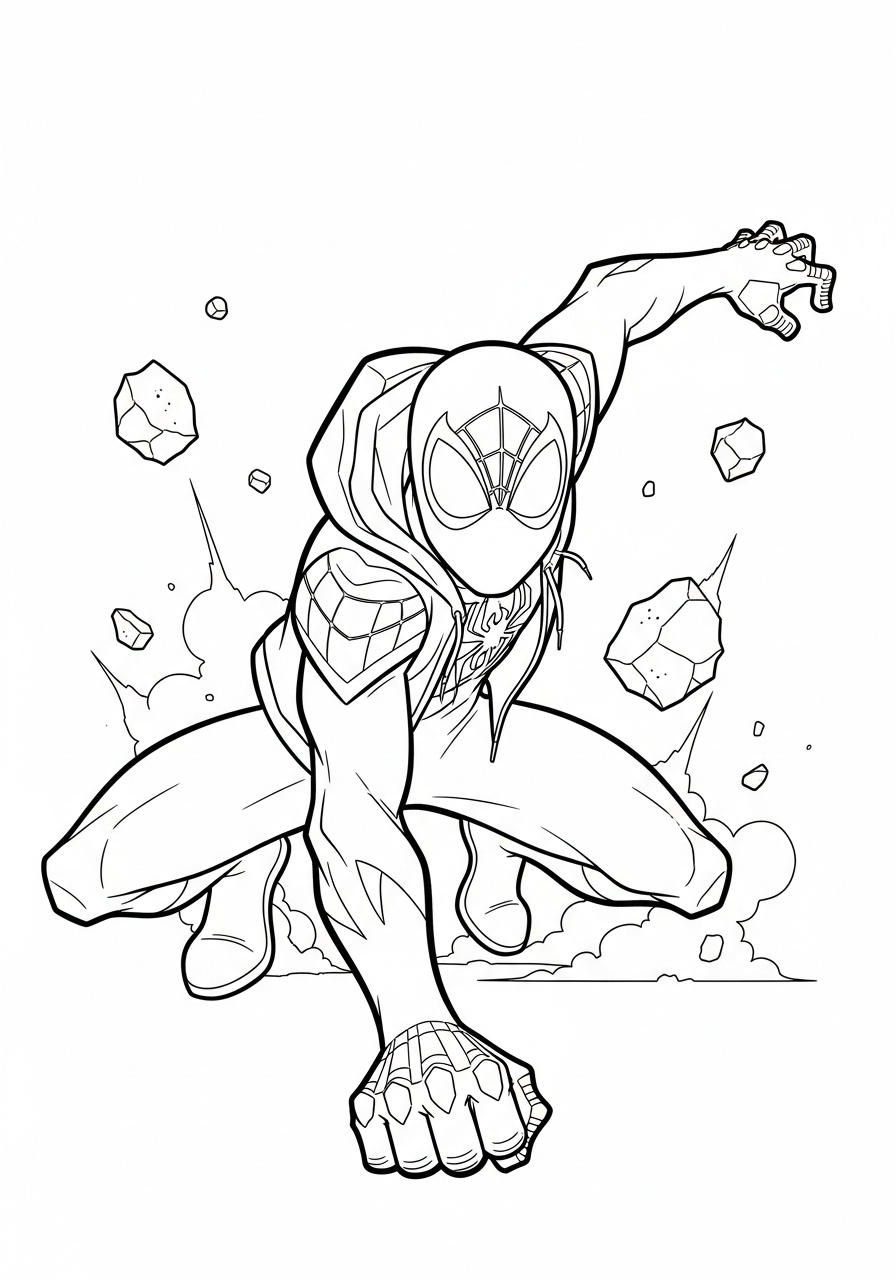 Miles Morales Coloring Pages 21 Miles Morales coloring pages for preschoolers