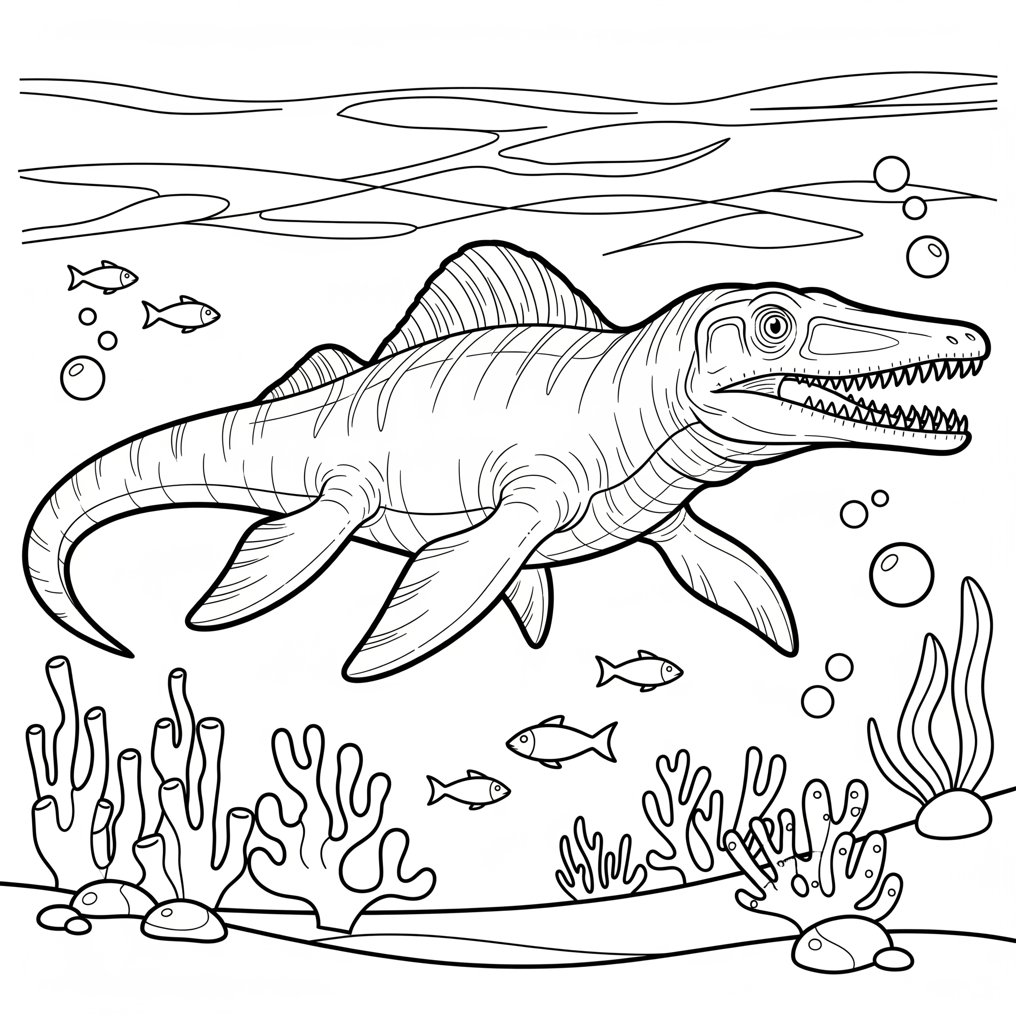 Mosasaurus Coloring Pages 3 adult Mosasaurus coloring pages