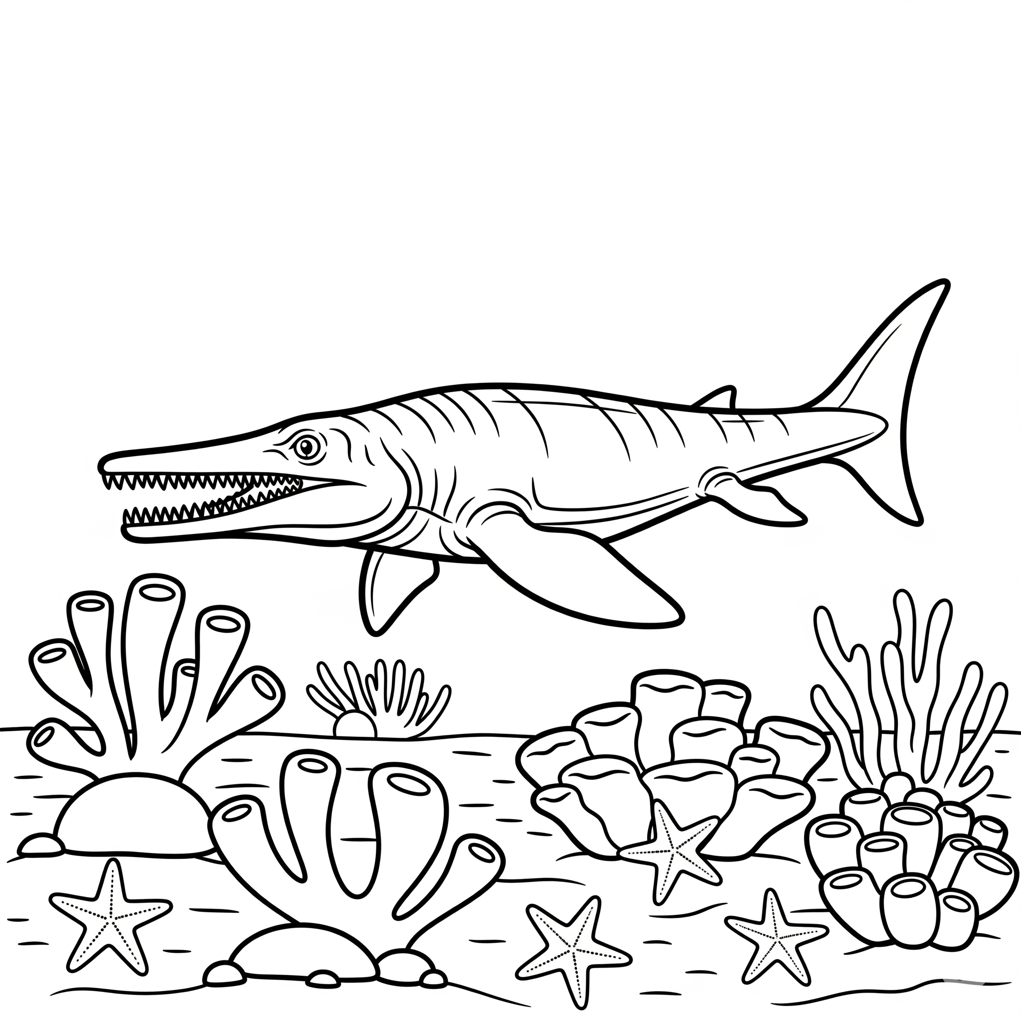 Mosasaurus Coloring Pages 8 vintage Mosasaurus coloring pages
