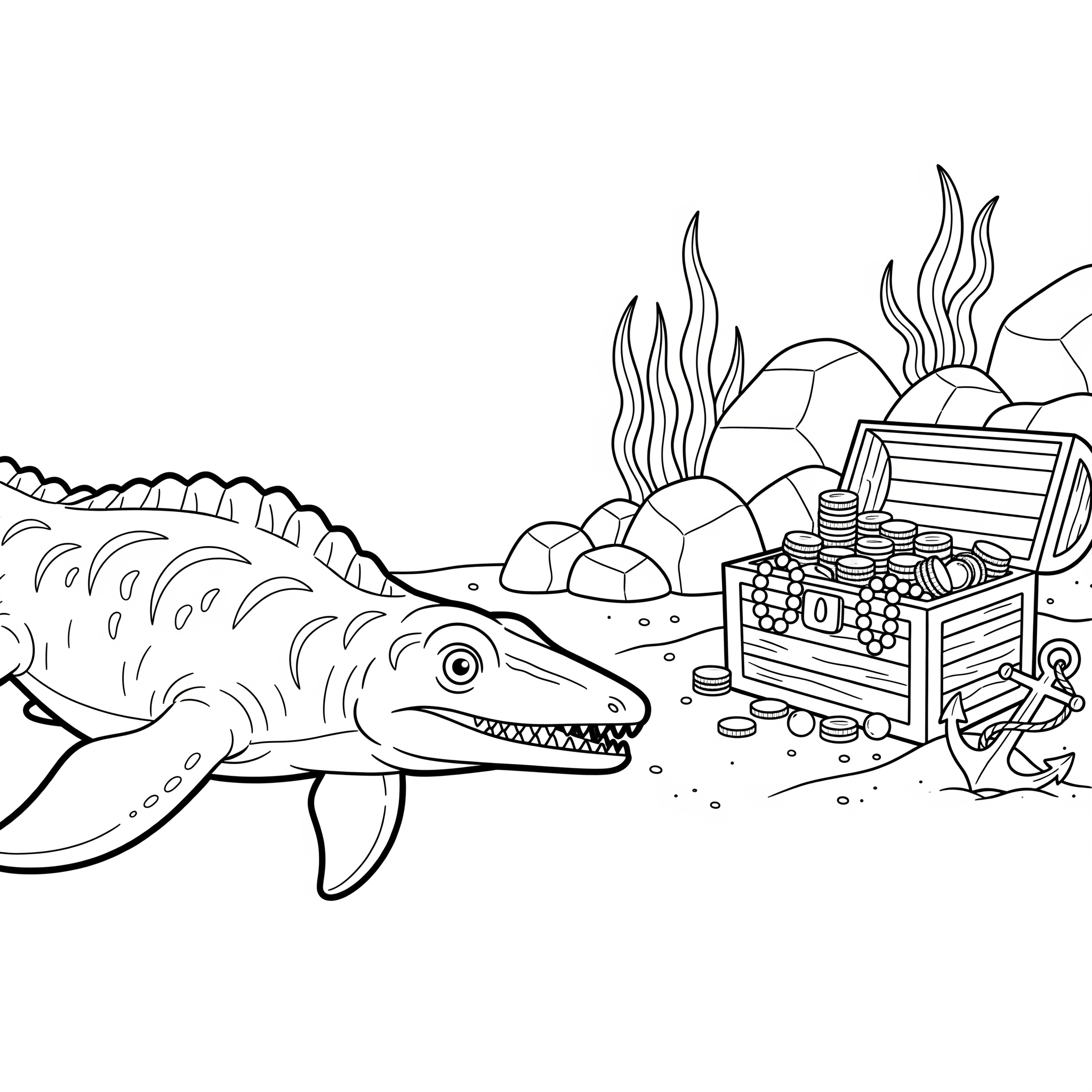 Mosasaurus Coloring Pages 10 preschool Mosasaurus coloring pages