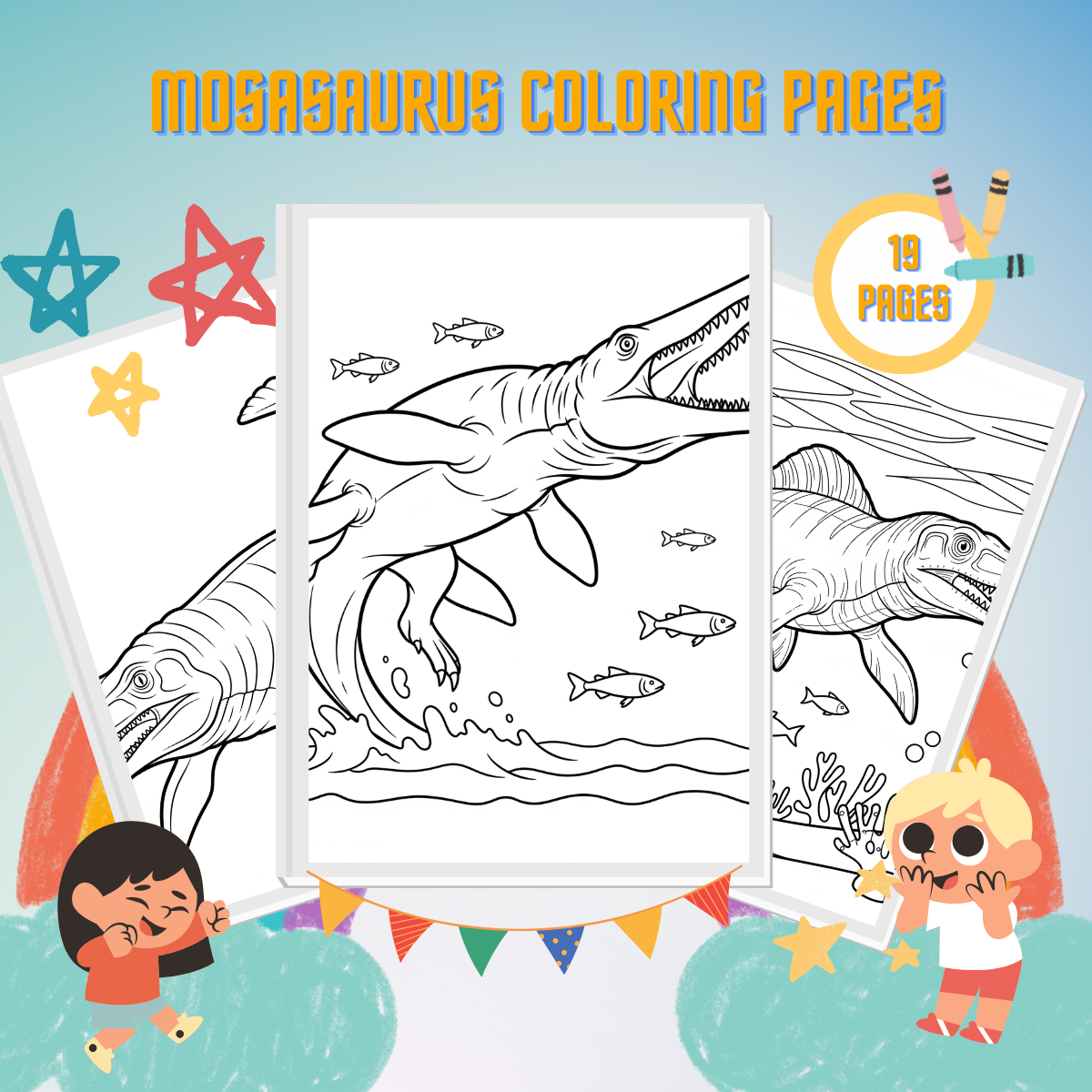 Mosasaurus Coloring Pages thumbnail