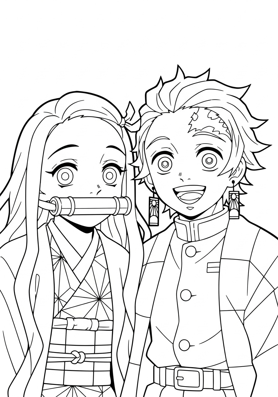 Nezuko Coloring Pages 13 free printable Nezuko coloring pages