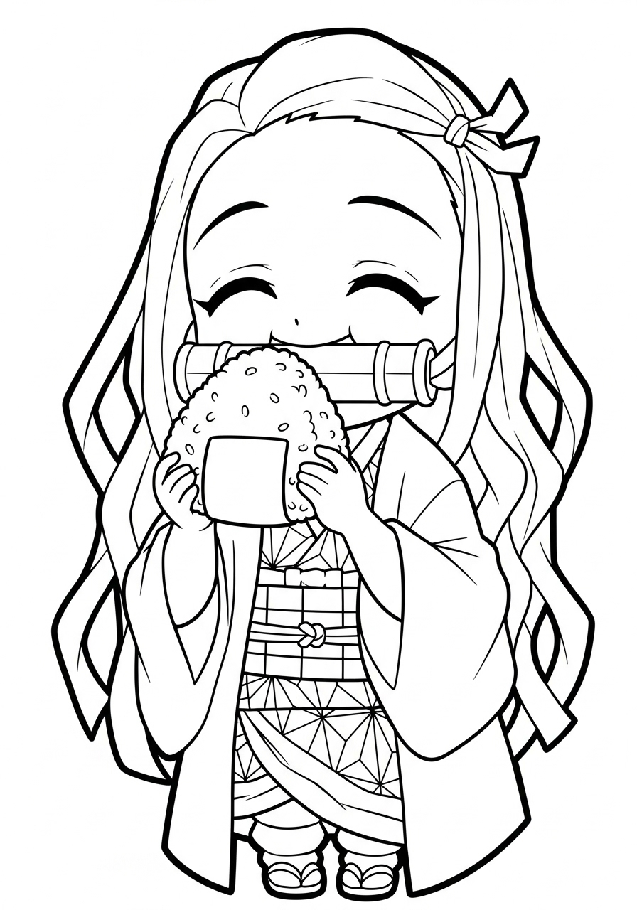 Nezuko Coloring Pages 17 free printable Nezuko coloring pages 1