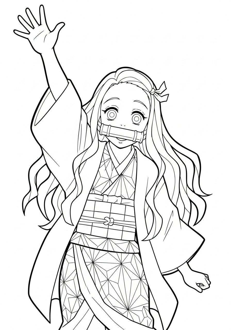 Nezuko Coloring Pages 19 Nezuko coloring pages for adults