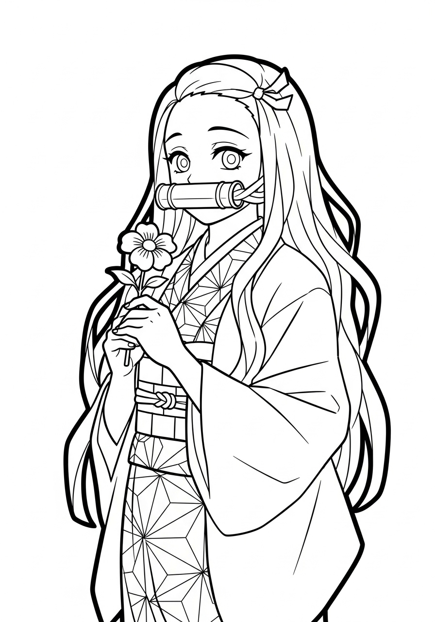 Nezuko Coloring Pages 20 merry Nezuko coloring pages 1