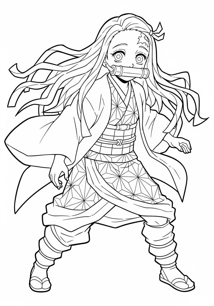 Nezuko Coloring Pages 7 Nezuko coloring pages printable