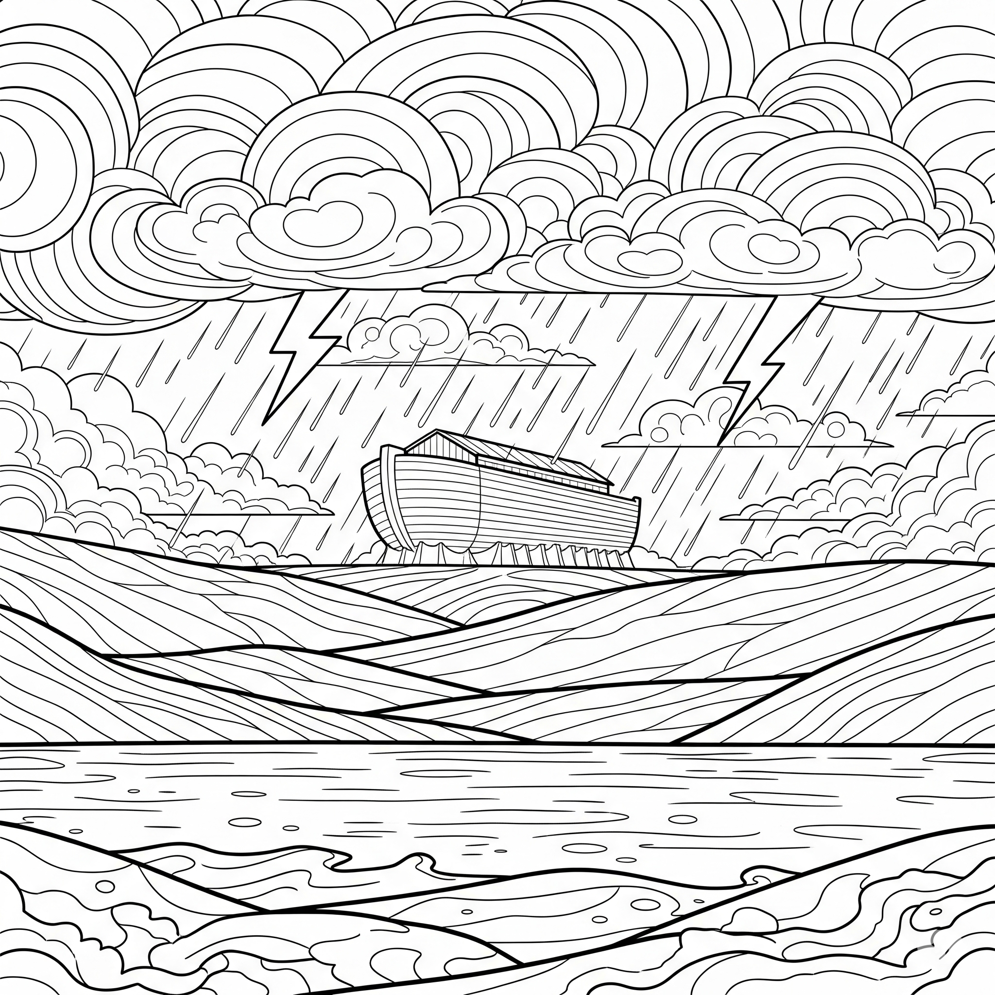 Noah's Ark Coloring Pages 14 Noah’s Ark coloring pages for kids 1