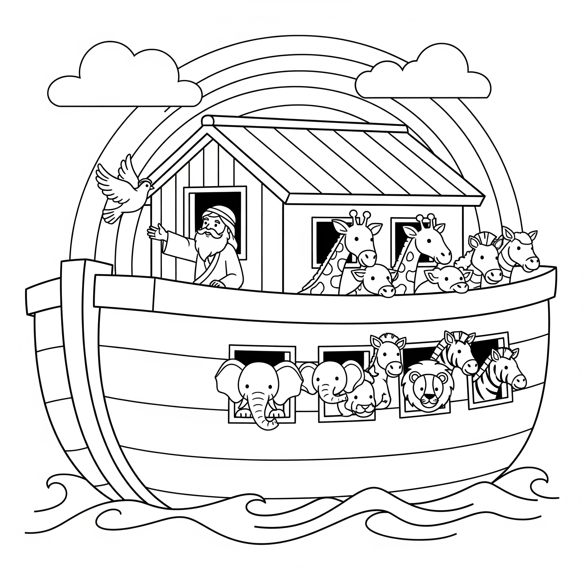 Noah's Ark Coloring Pages 23 cute Noah’s Ark coloring pages