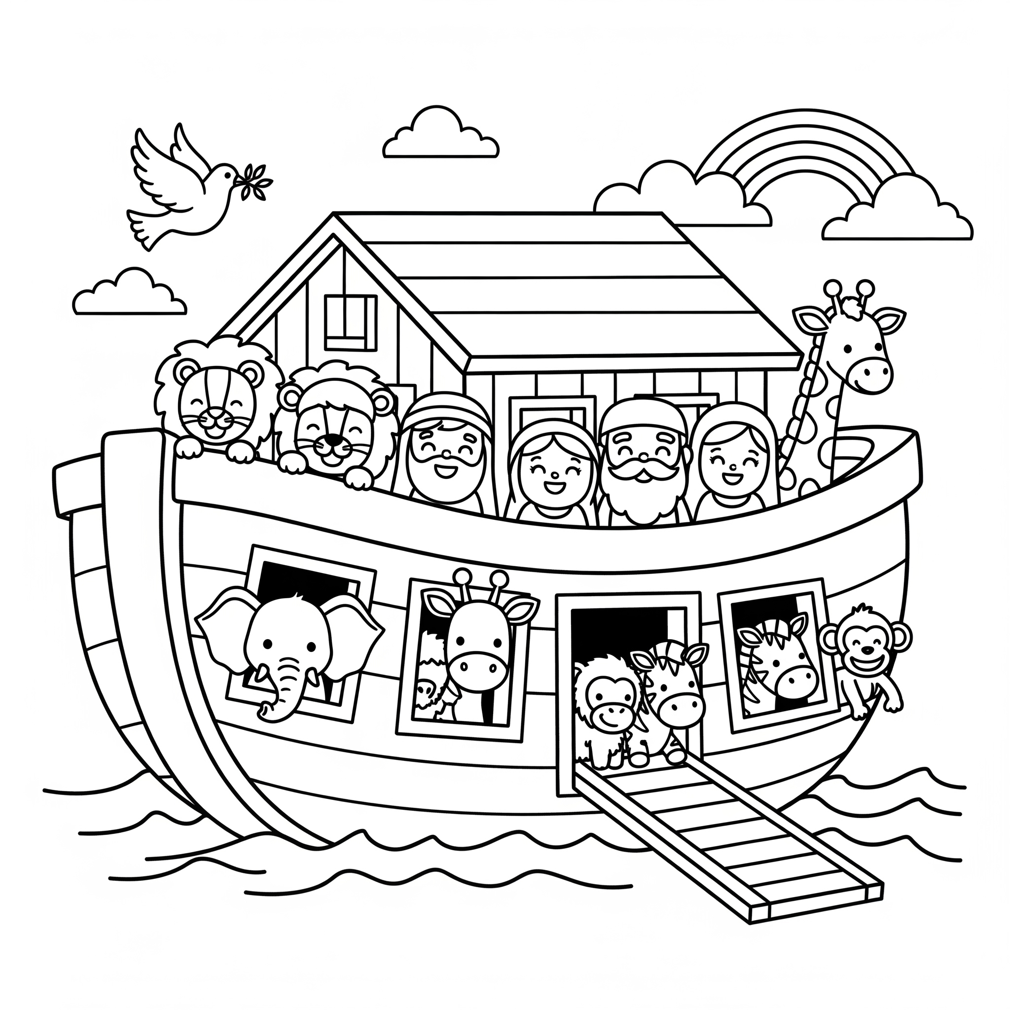 Noah's Ark Coloring Pages 5 Noah’s Ark coloring pages printable