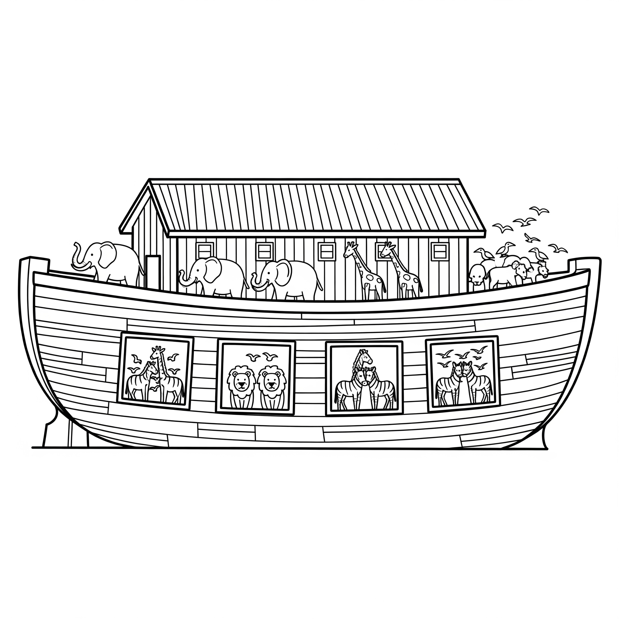 Noah's Ark Coloring Pages 6 old-fashioned Noah’s Ark coloring pages
