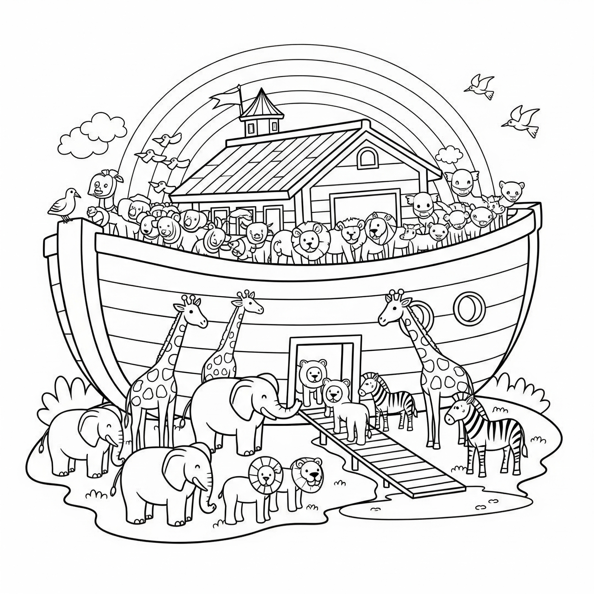 Noah's Ark Coloring Pages 7 coloring pages printable Noah’s Ark