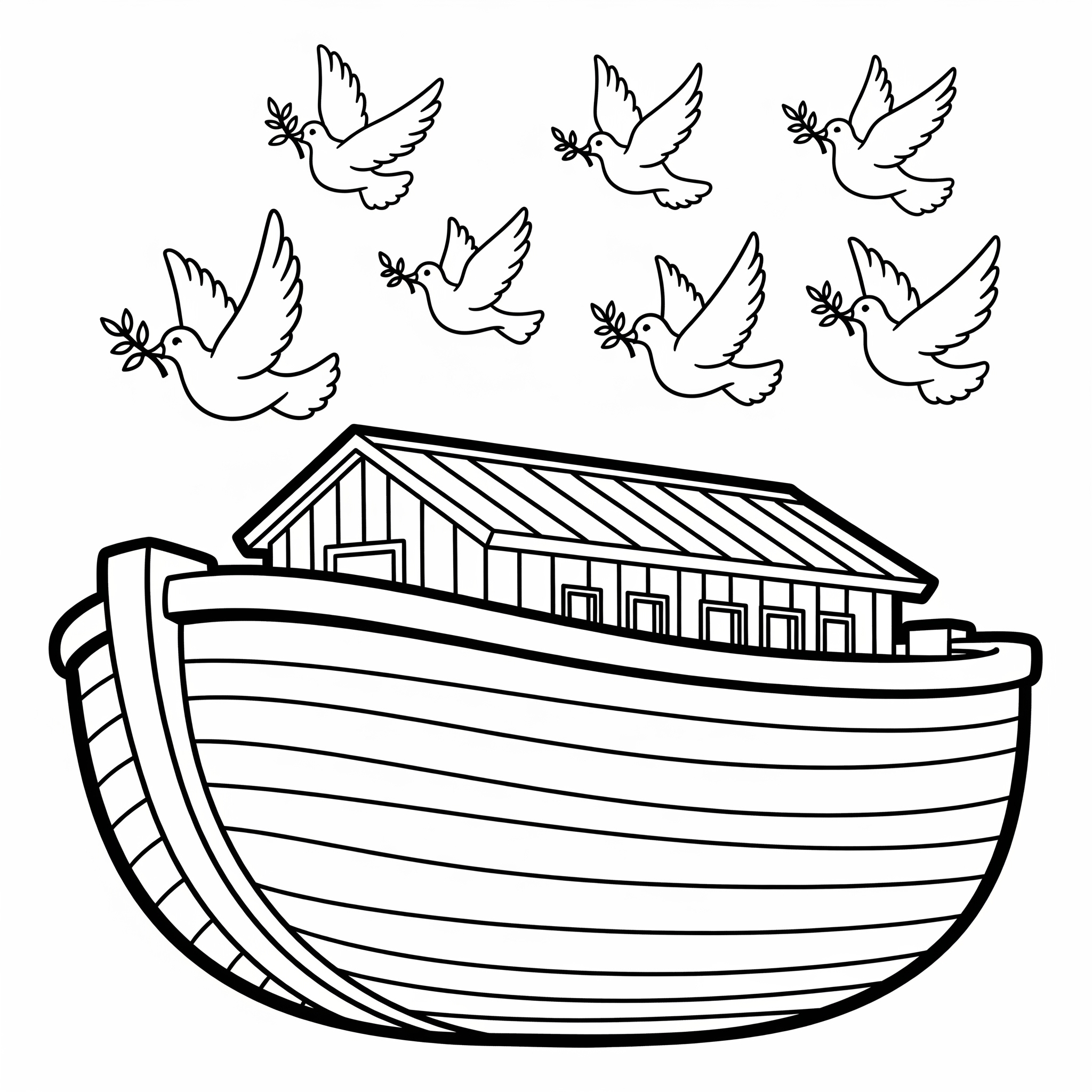 Noah's Ark Coloring Pages 9 detailed Noah’s Ark coloring pages