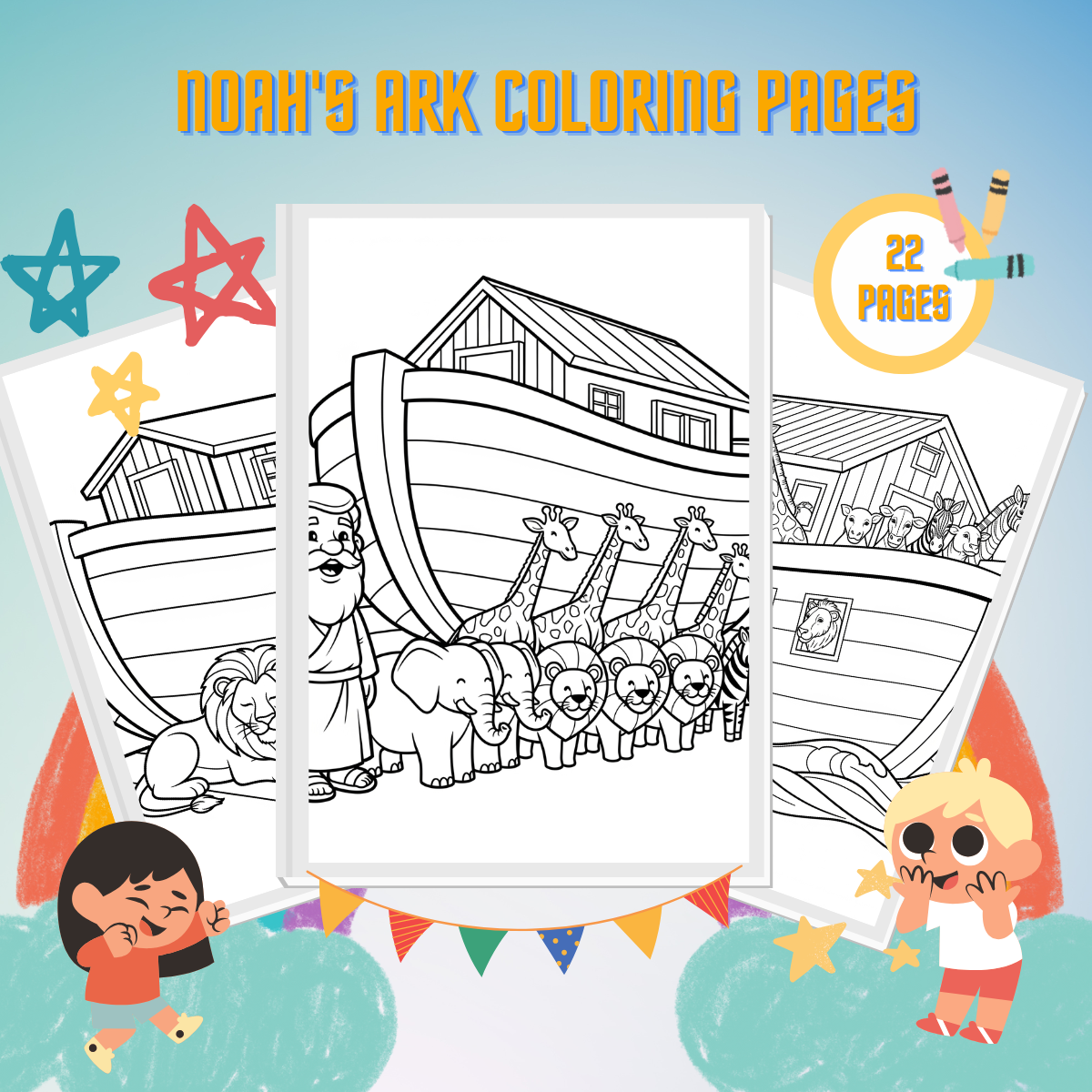 Noah’s Ark Coloring Pages thumbnail
