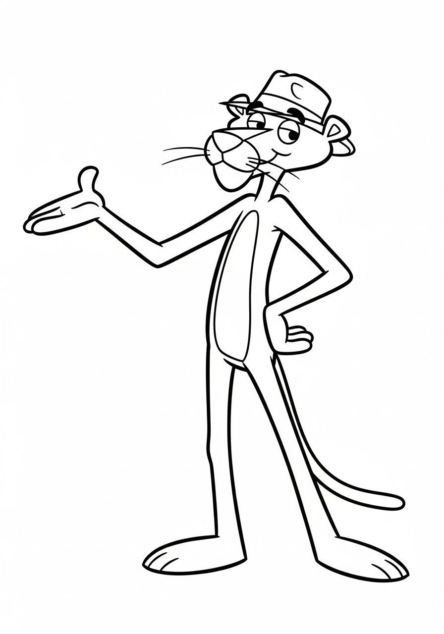 Pink Panther Coloring Pages 2 Pink Panther free coloring pages