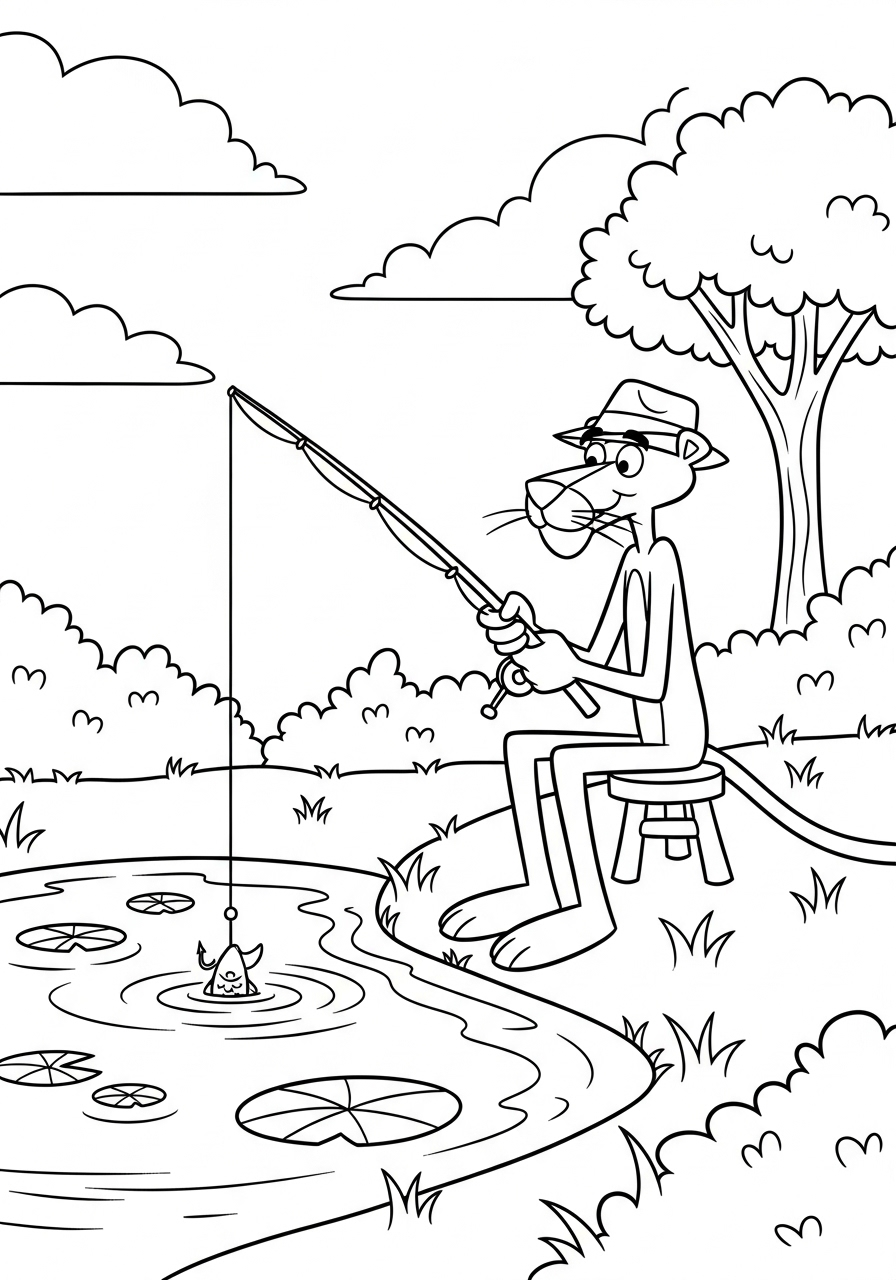 Pink Panther Coloring Pages 22 Pink Panther cards coloring pages