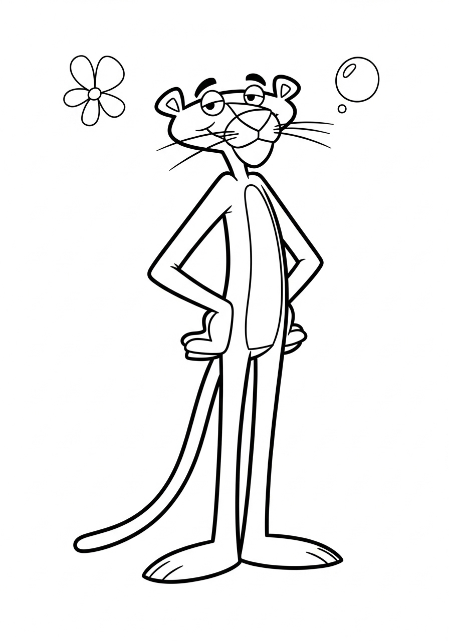 Pink Panther Coloring Pages 4 Pink Panther ornament coloring pages