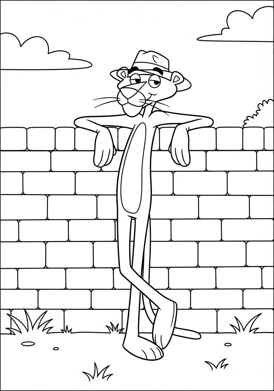 Pink Panther Coloring Pages 5 Pink Panther coloring pages for adults pdf