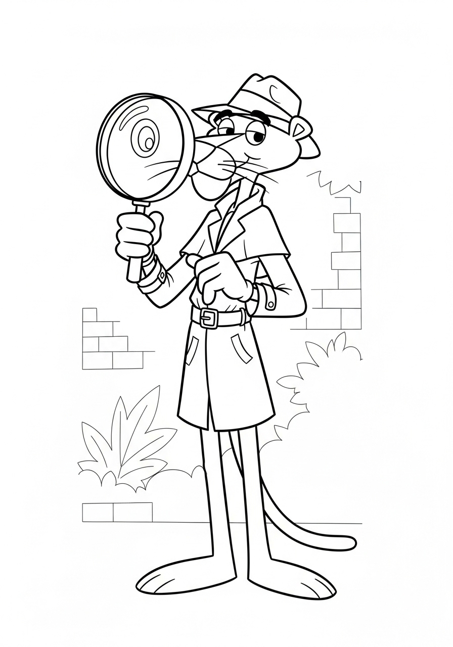 Pink Panther Coloring Pages 6 printable coloring pages Pink Panther