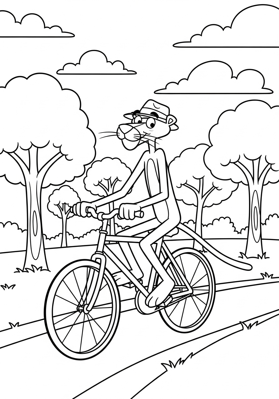 Pink Panther Coloring Pages 8 free coloring pages Pink Panther