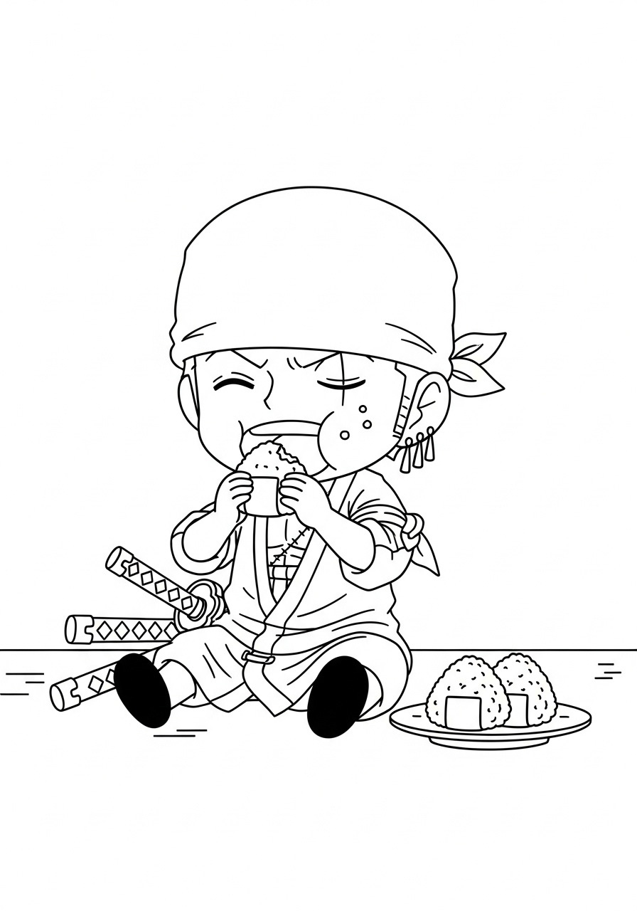 Roronoa Zoro Coloring Pages 12 Roronoa Zoro coloring pages easy