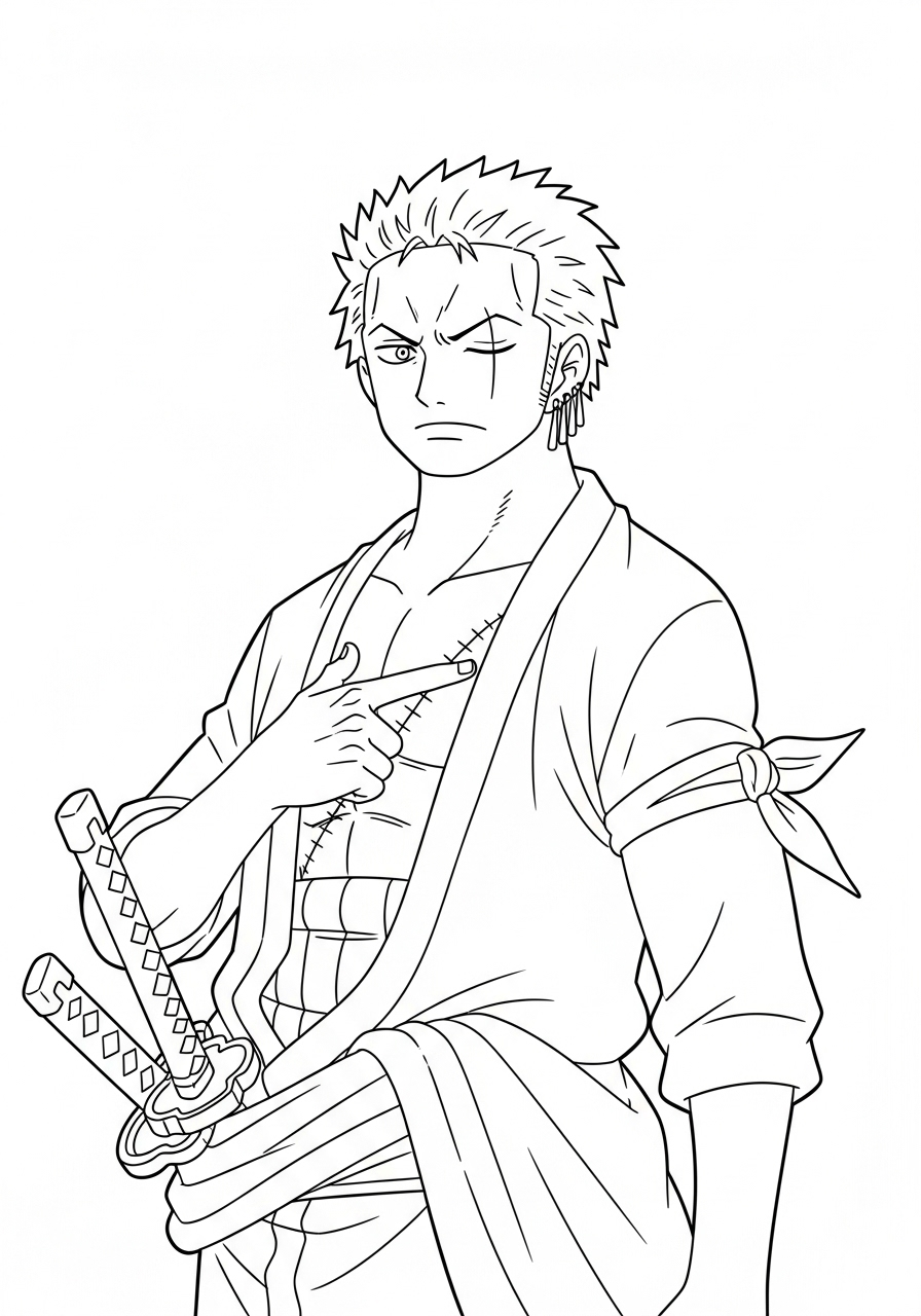 Roronoa Zoro Coloring Pages 13 coloring Roronoa Zoro pages 1