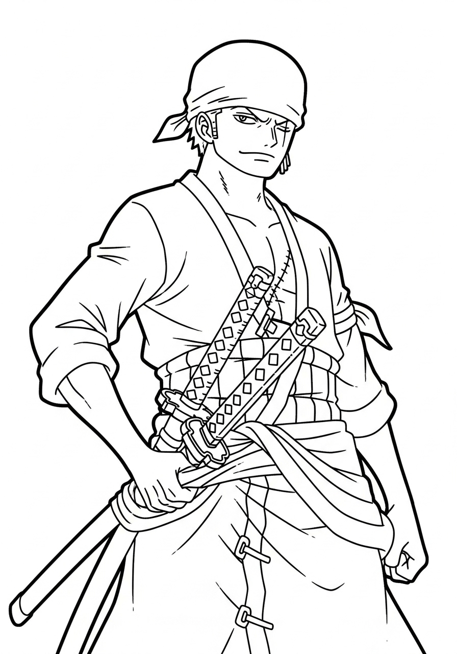 Roronoa Zoro Coloring Pages 15 Roronoa Zoro coloring pages free printable