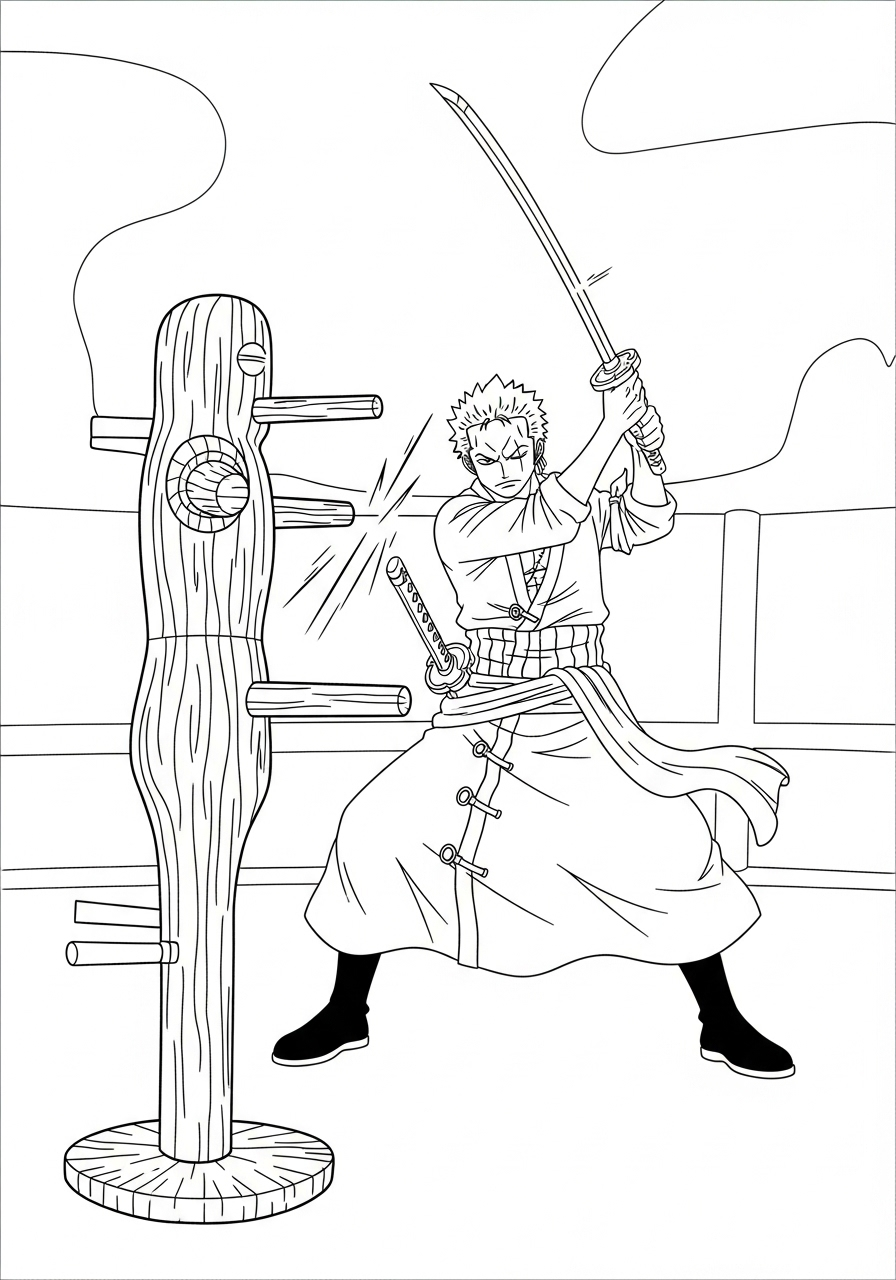 Roronoa Zoro Coloring Pages 18 Roronoa Zoro cards coloring pages 1