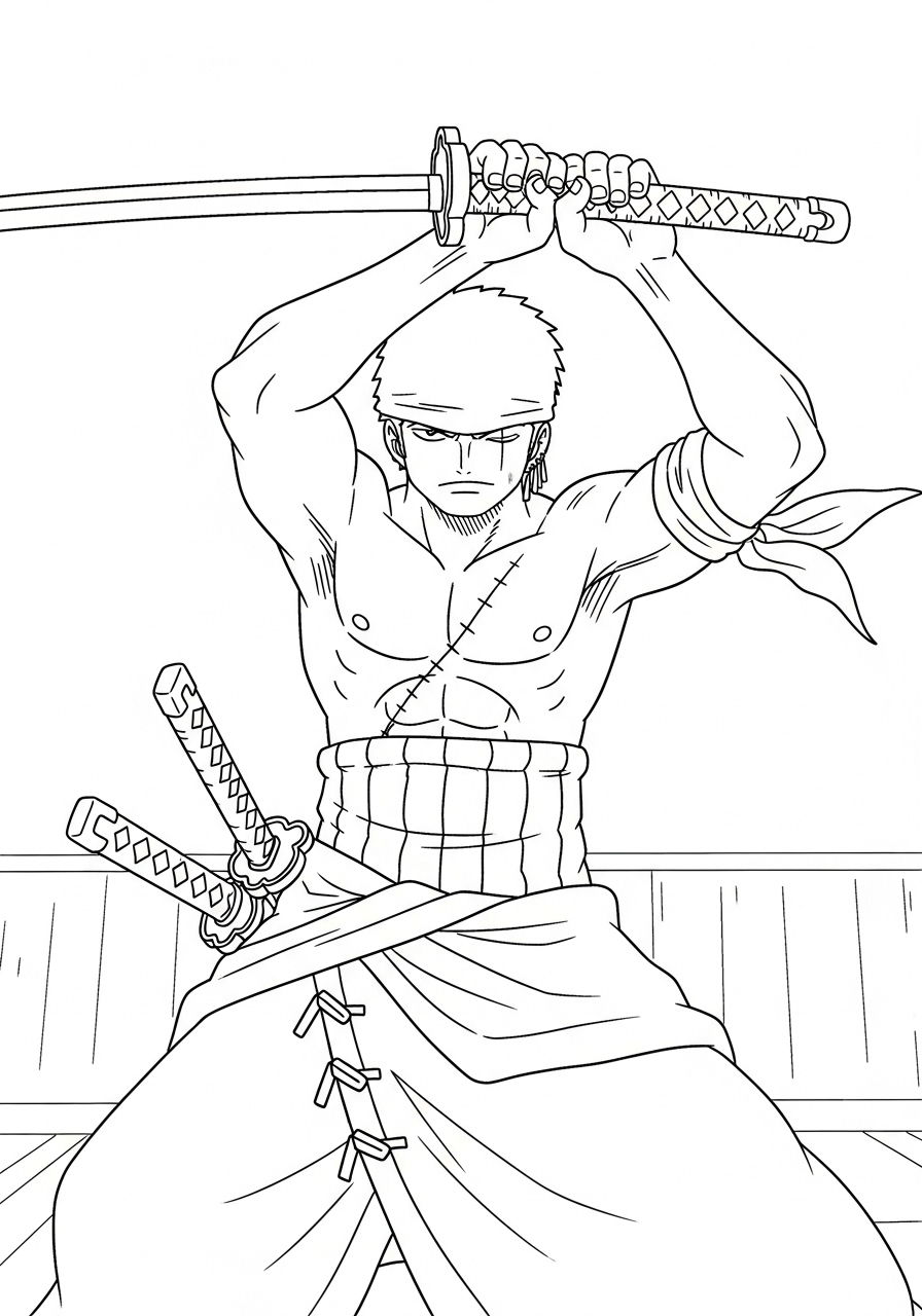 Roronoa Zoro Coloring Pages 7 fun Roronoa Zoro coloring pages