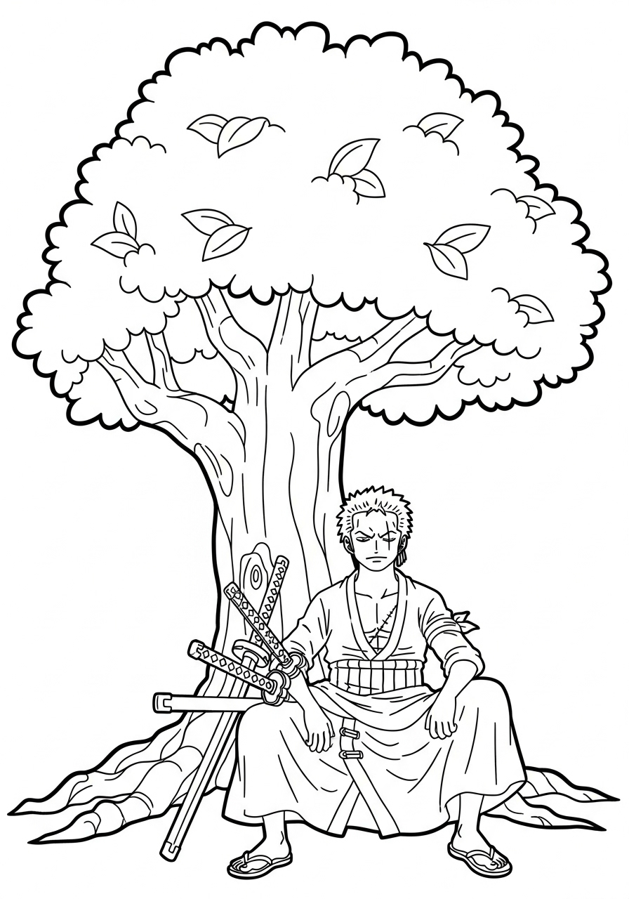 Roronoa Zoro Coloring Pages 8 hard Roronoa Zoro coloring pages