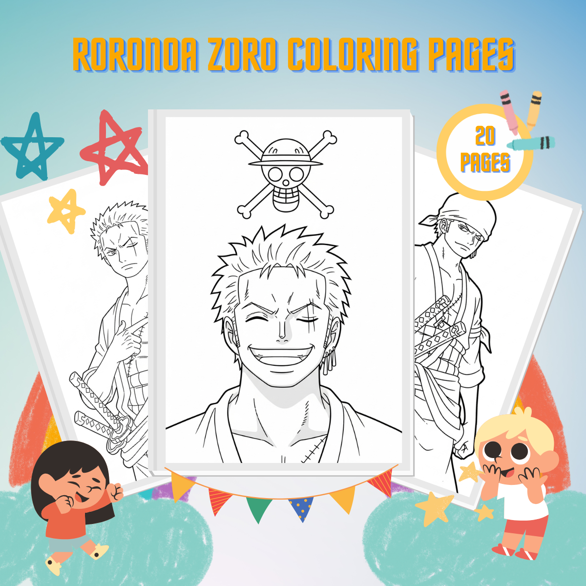 Roronoa Zoro Coloring Pages thumbnail