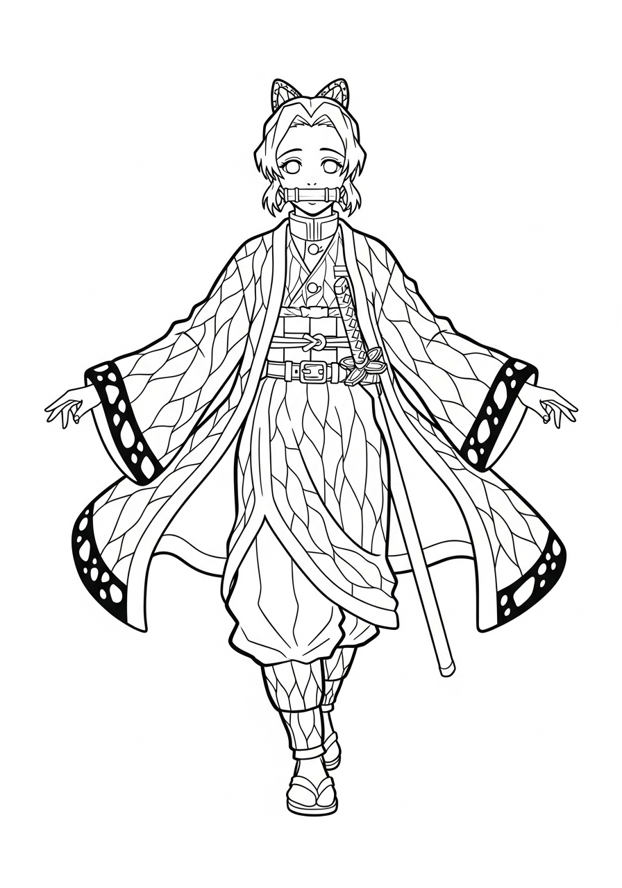 Shinobu Kocho Coloring Pages 11 free Shinobu Kocho coloring pages for kids
