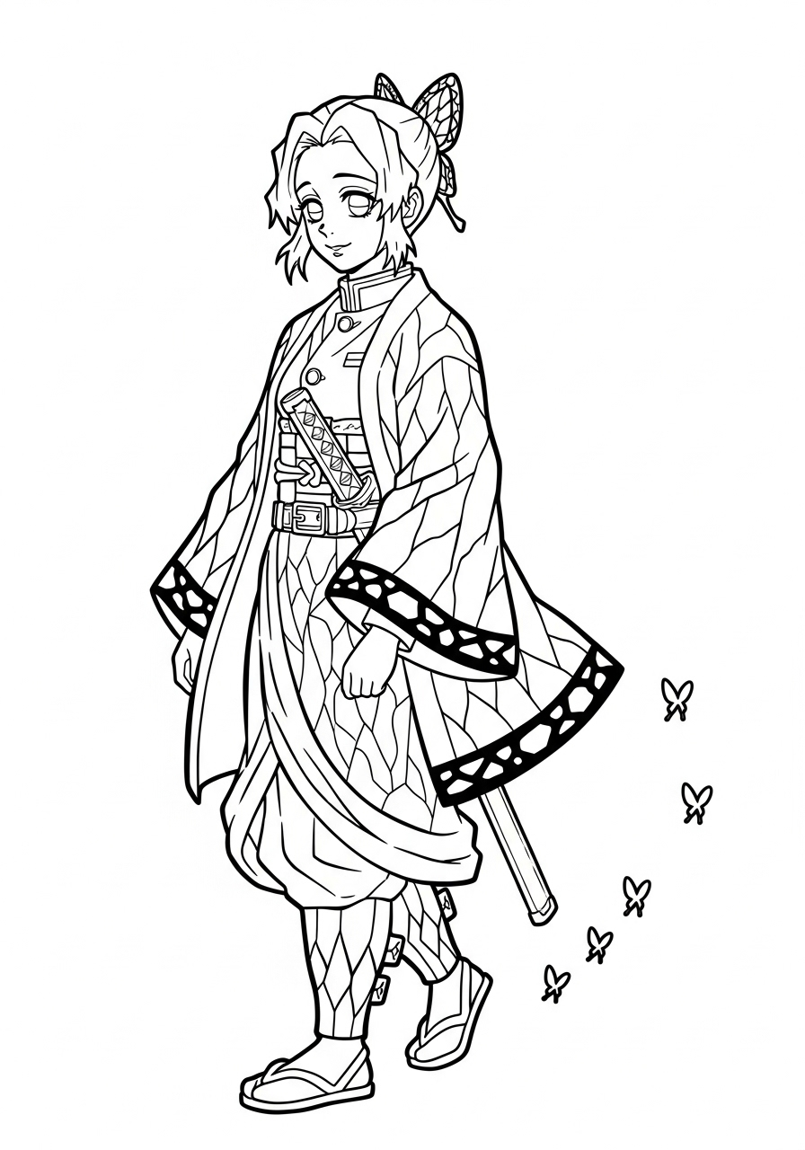 Shinobu Kocho Coloring Pages 13 cute coloring pages Shinobu Kocho