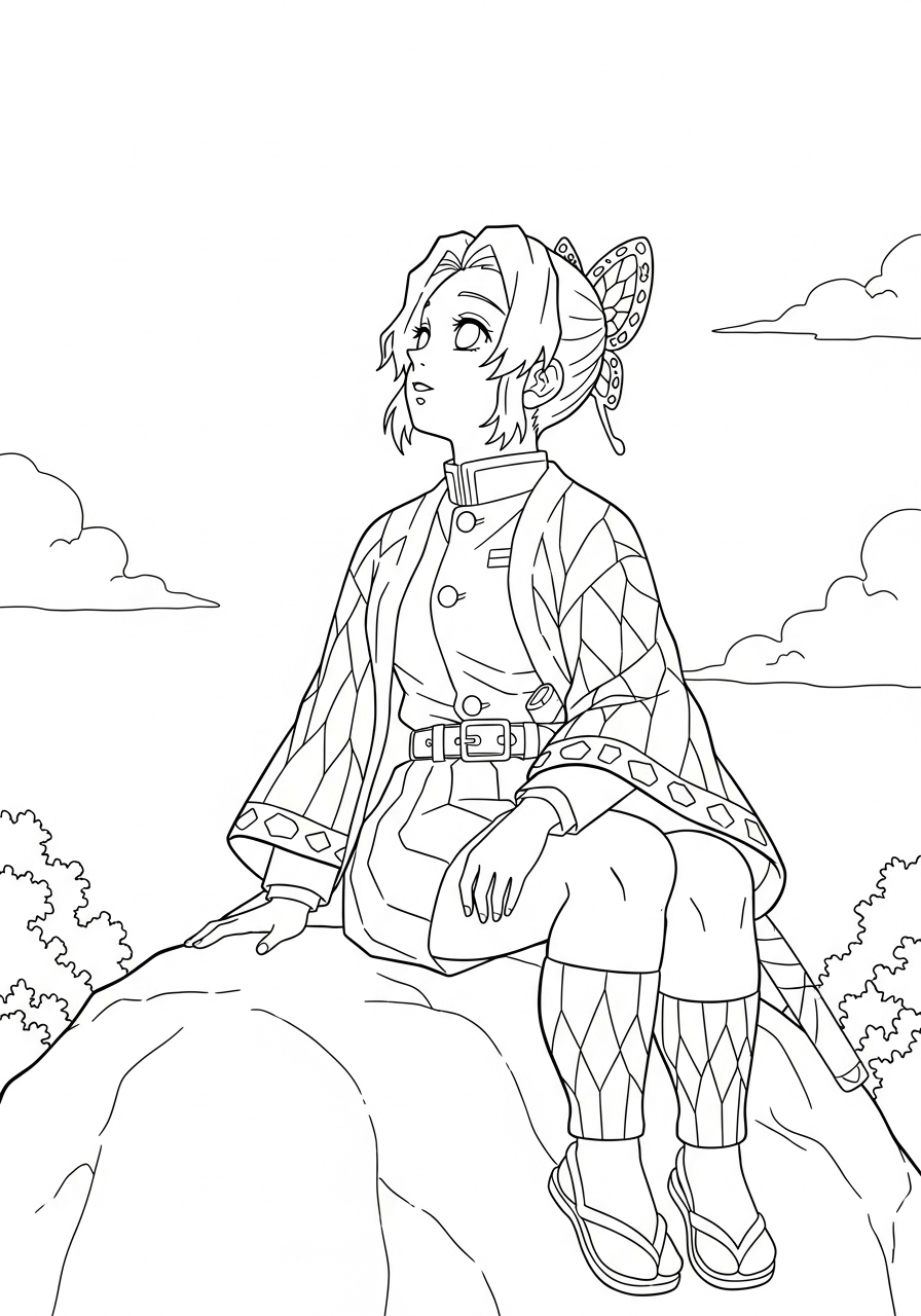 Shinobu Kocho Coloring Pages 14 Shinobu Kocho coloring pages free