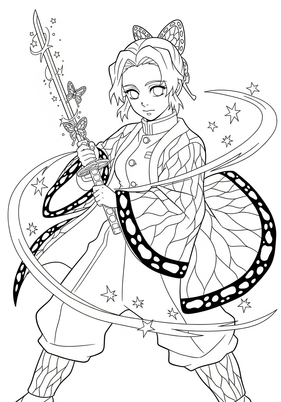Shinobu Kocho Coloring Pages 16 Shinobu Kocho coloring pages pdf