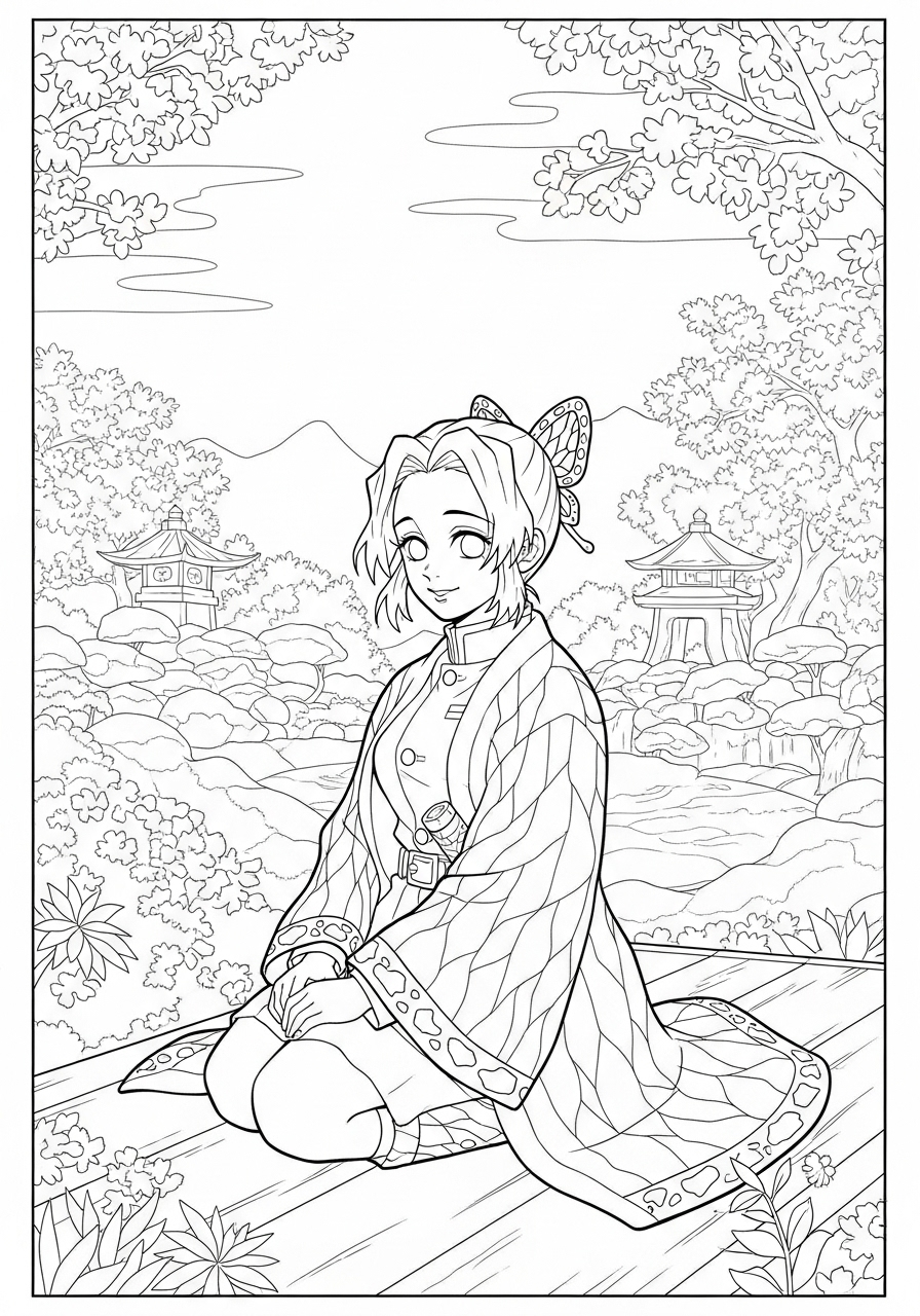 Shinobu Kocho Coloring Pages 18 Shinobu Kocho coloring pages printable