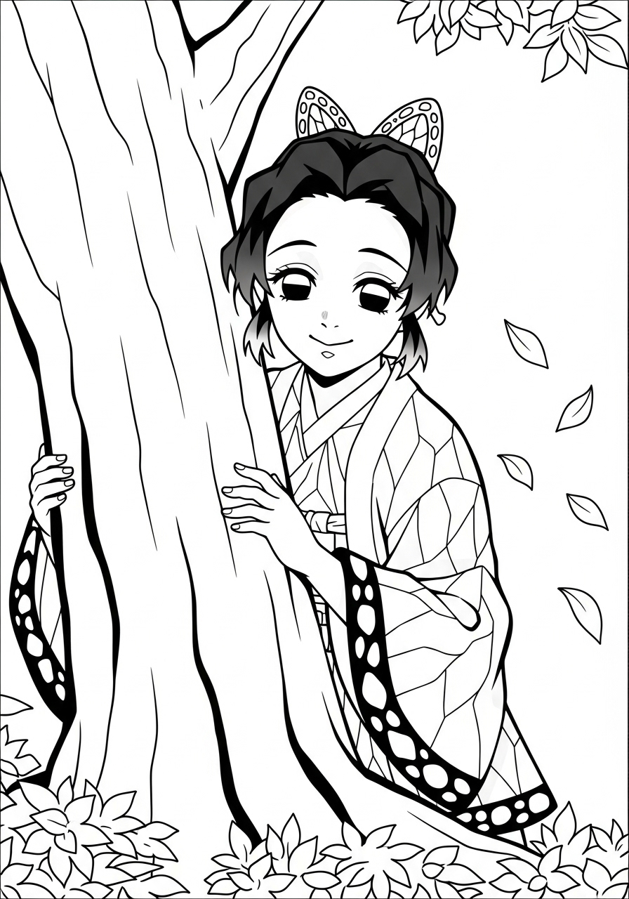 Shinobu Kocho Coloring Pages 19 free printable coloring pages Shinobu Kocho