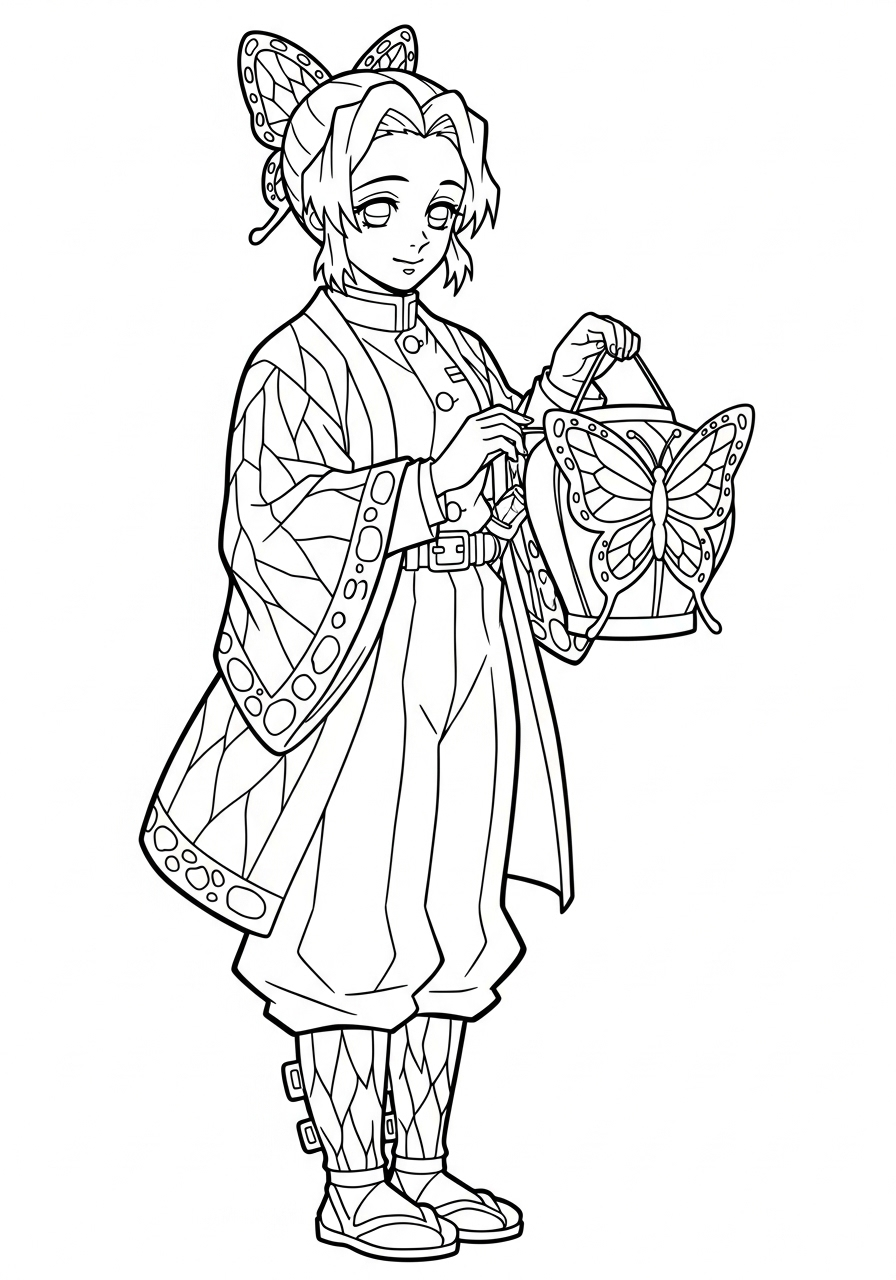 Shinobu Kocho Coloring Pages 20 Shinobu Kocho ornaments coloring pages