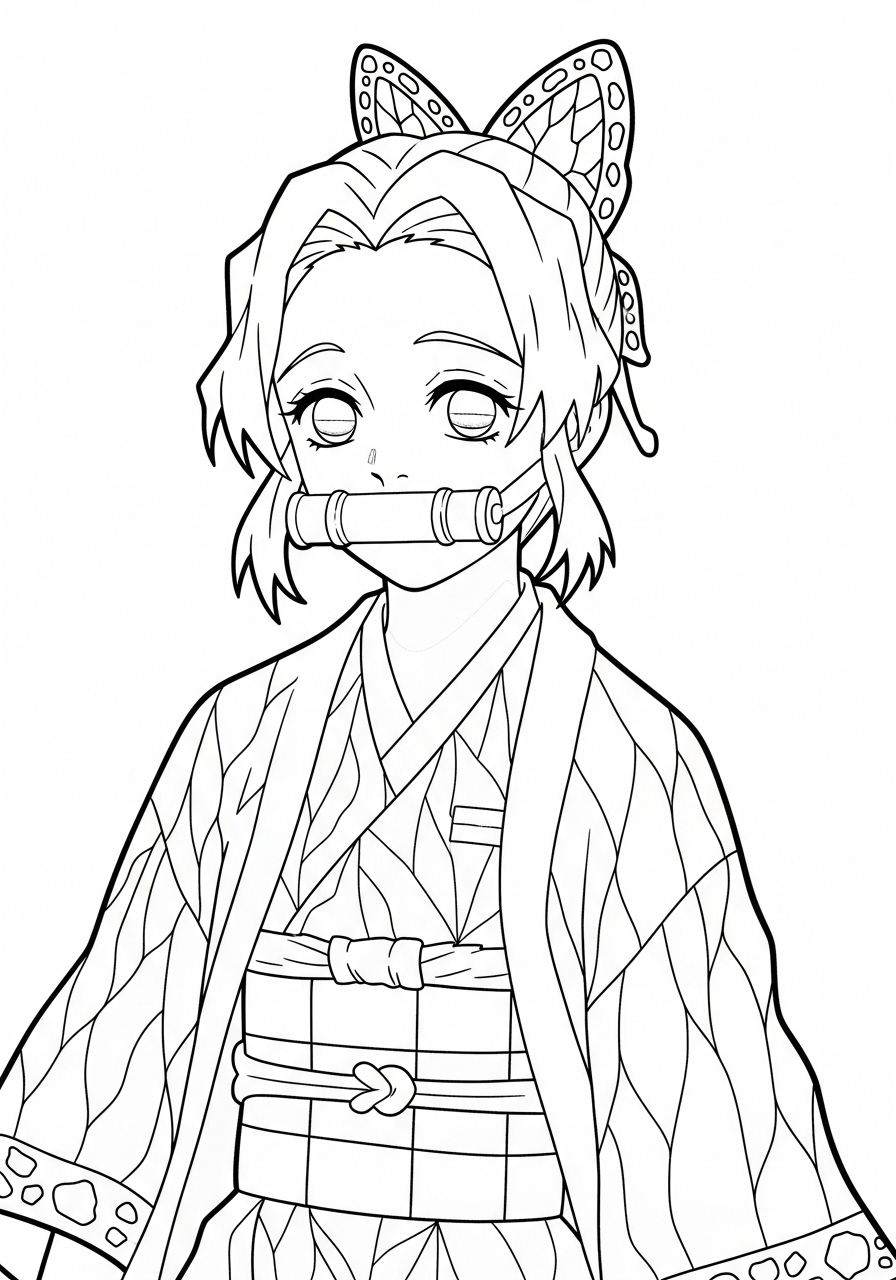 Shinobu Kocho Coloring Pages 3 kids Shinobu Kocho coloring pages