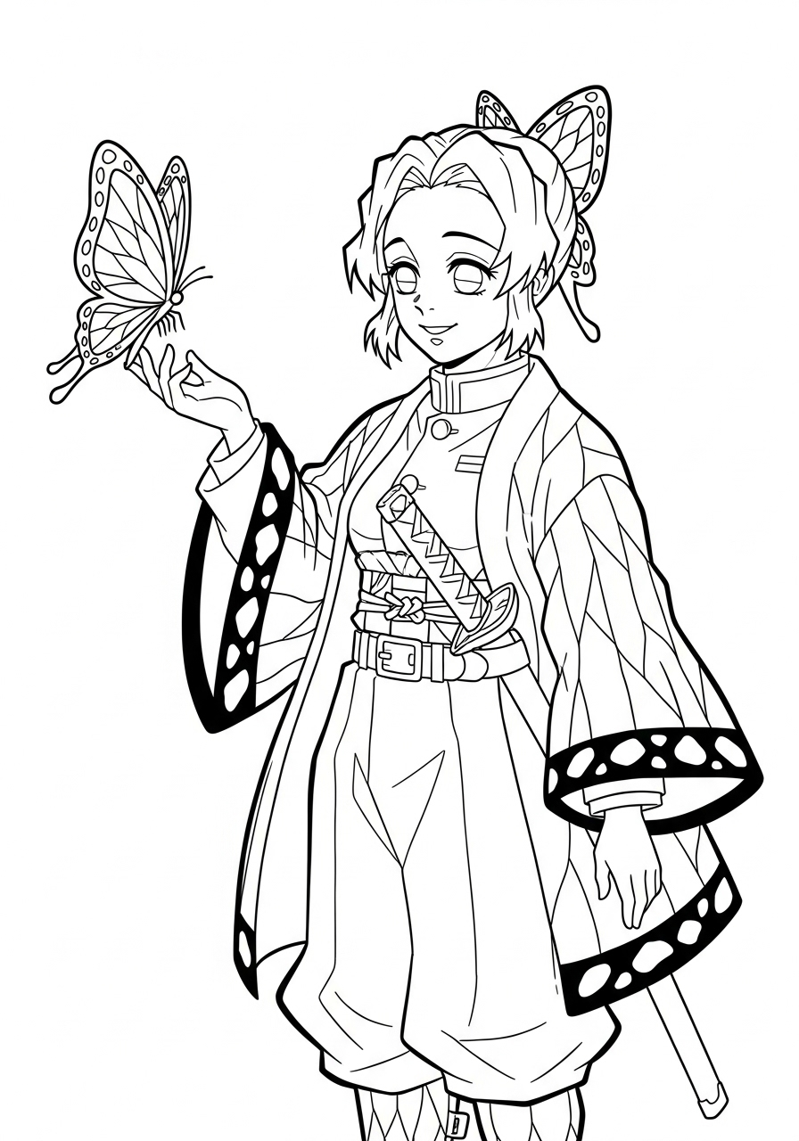 Shinobu Kocho Coloring Pages 21 Shinobu Kocho coloring pages for adults