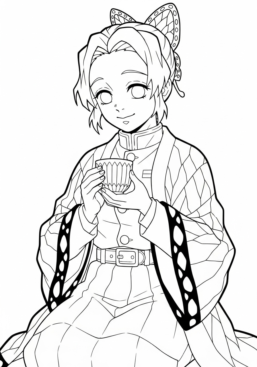 Shinobu Kocho Coloring Pages 9 free coloring pages Shinobu Kocho