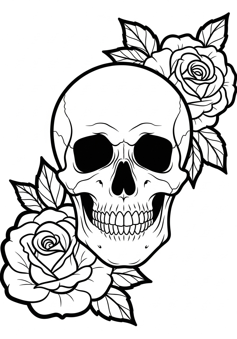 Skull Coloring Pages 12 printable coloring pages Skull