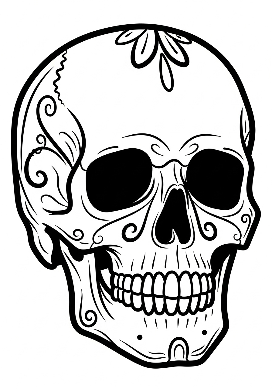 Skull Coloring Pages 3 grinch cute Skull coloring pages