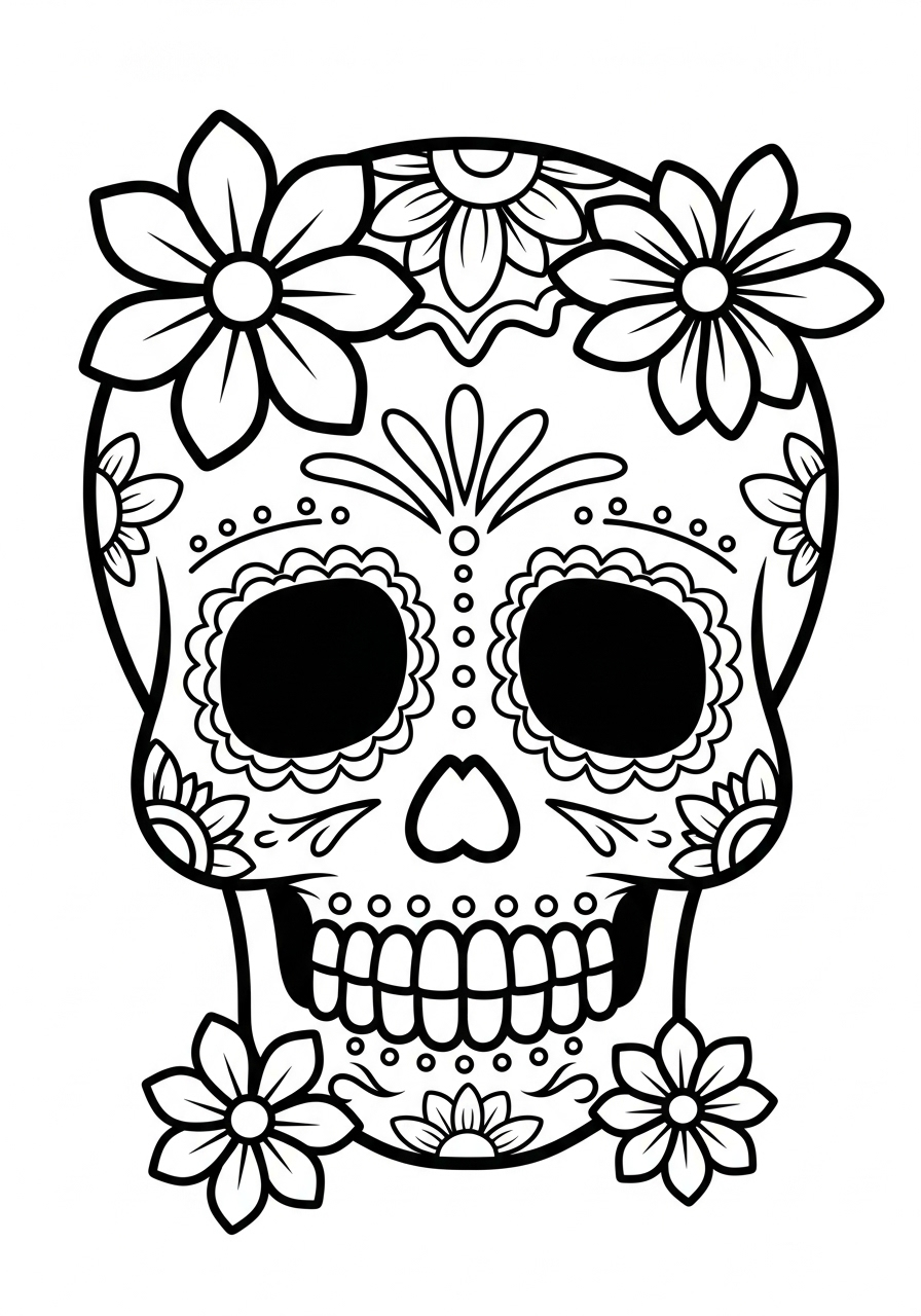 Skull Coloring Pages 5 coloring pages for Skull