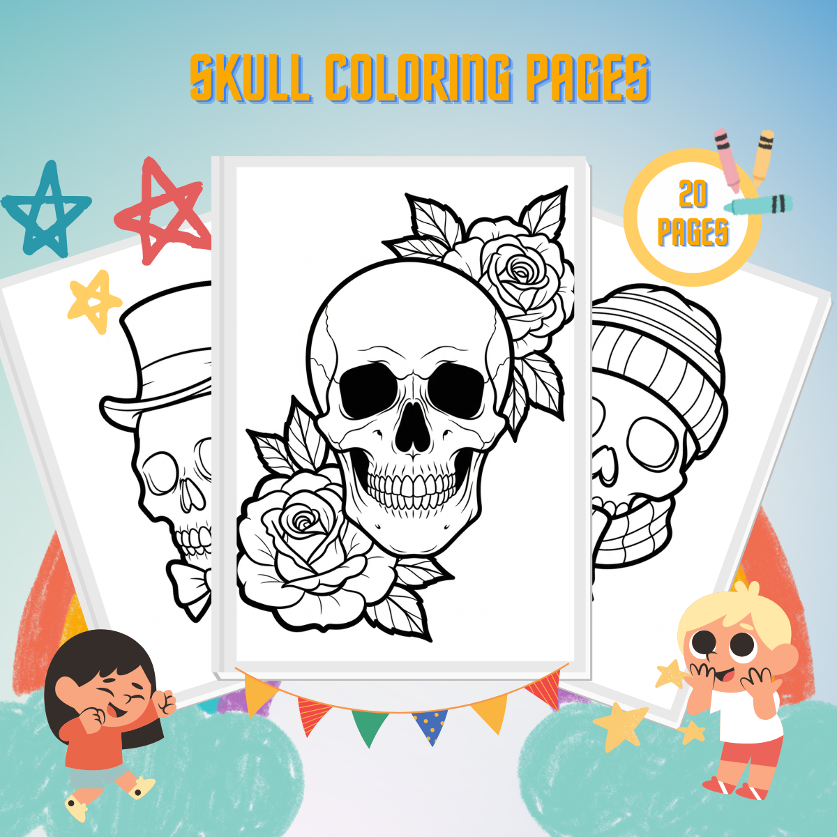 Skull Coloring Pages
