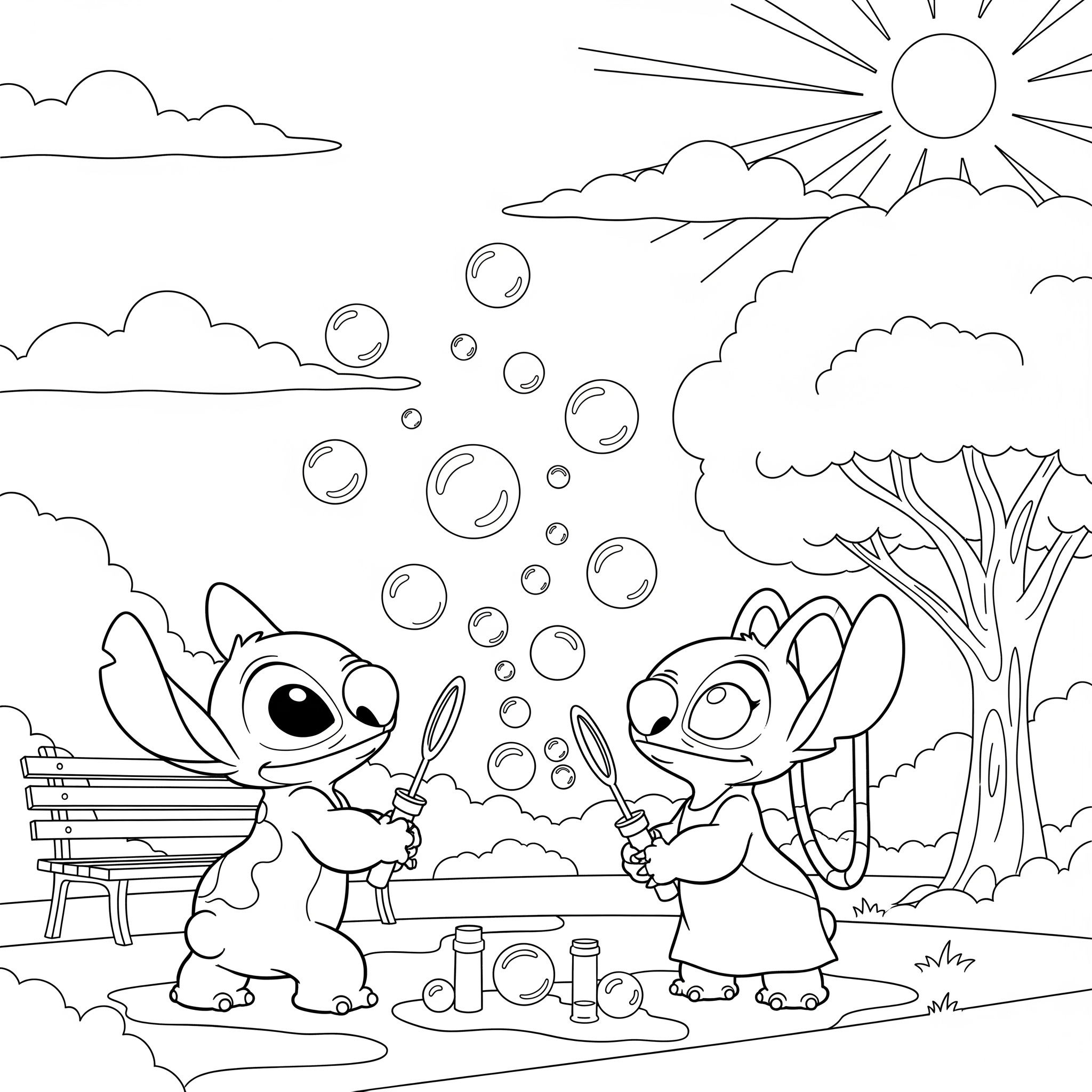 Stitch & Angel Coloring Pages 10 free Stitch & Angel coloring pages 1