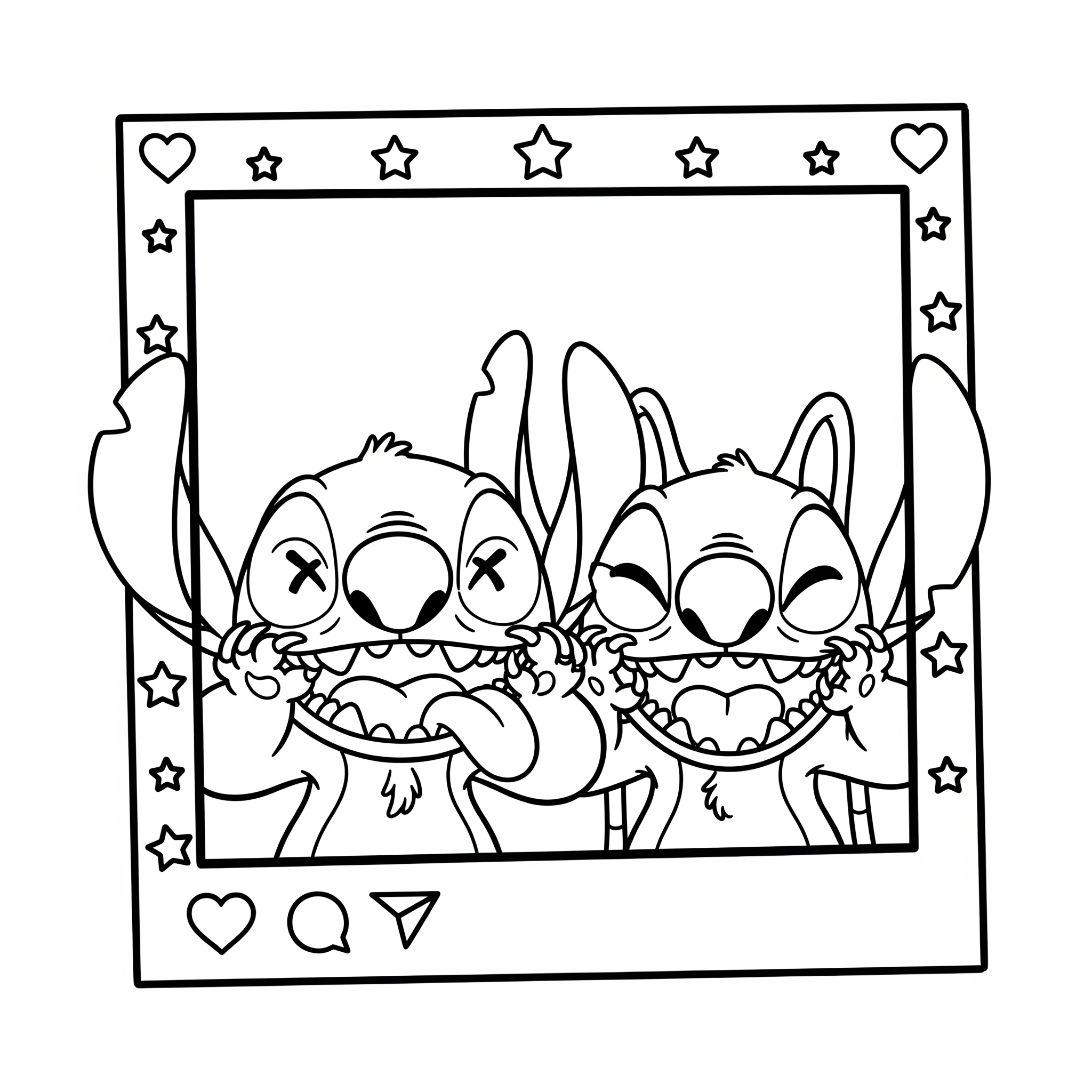 Stitch & Angel Coloring Pages 11 free printable Stitch & Angel coloring pages